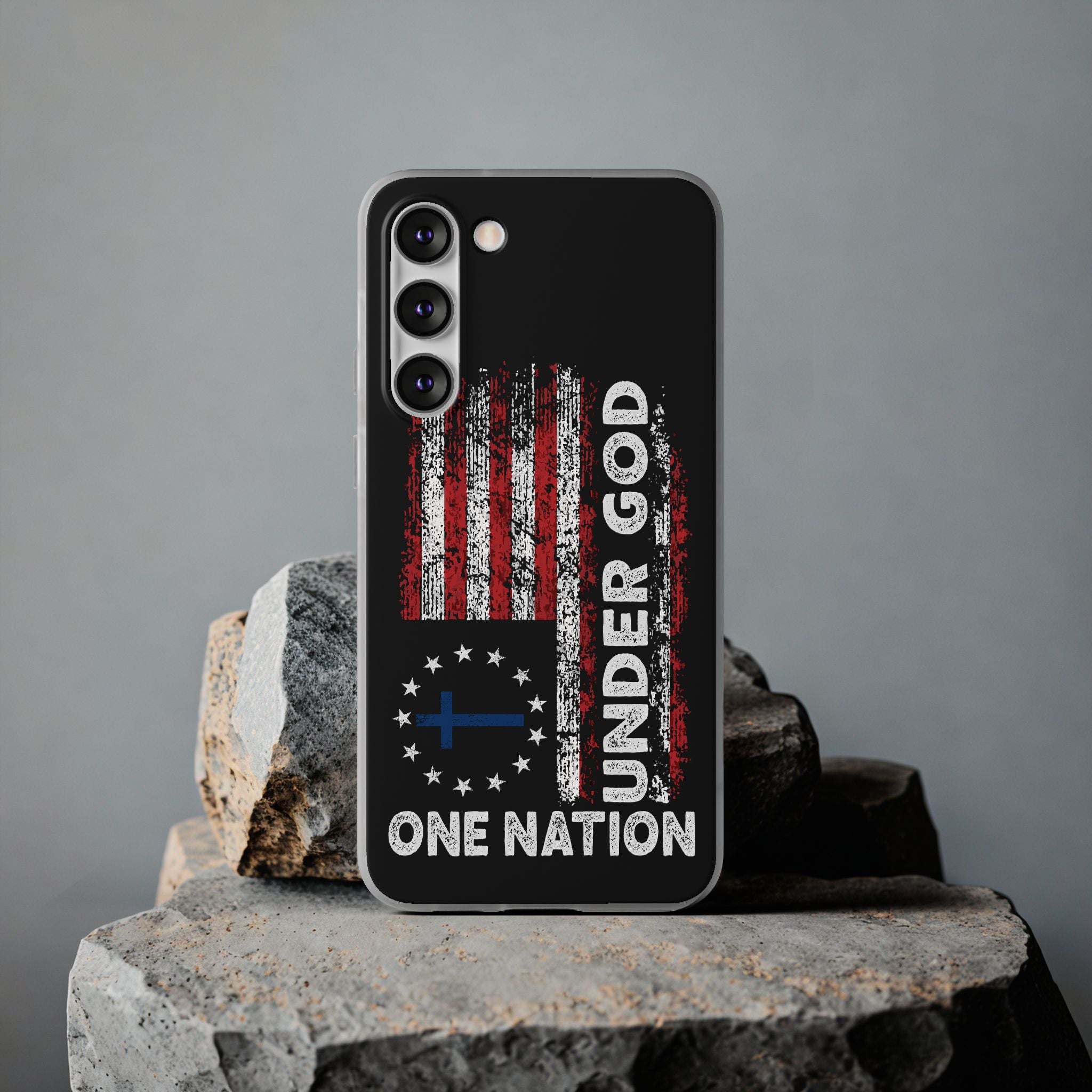 One Nation Under God American Flag - Flexi Case Samsung Galaxy Case