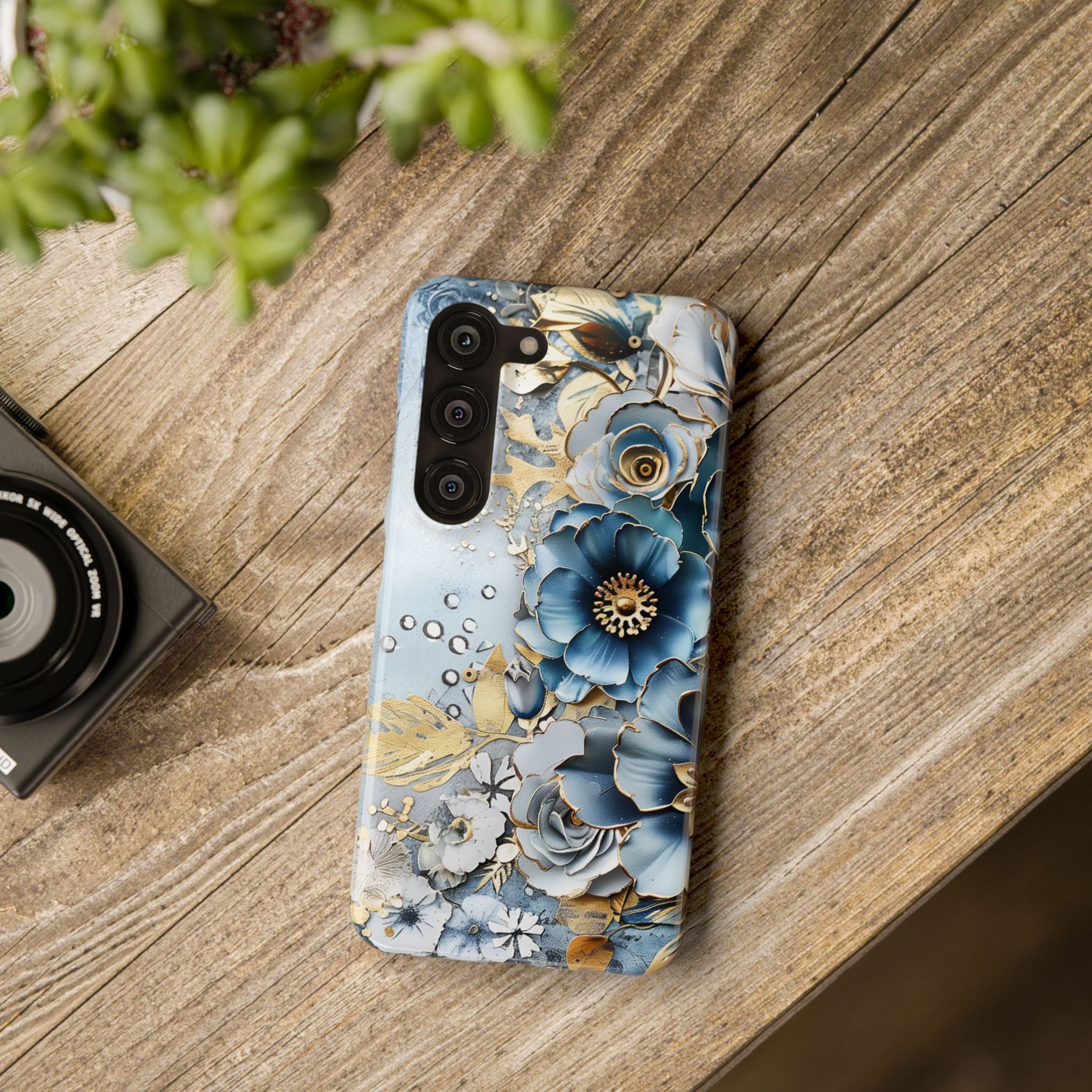 Blooming Blue Floral Bouquet - Slim Guard Samsung Galaxy Case