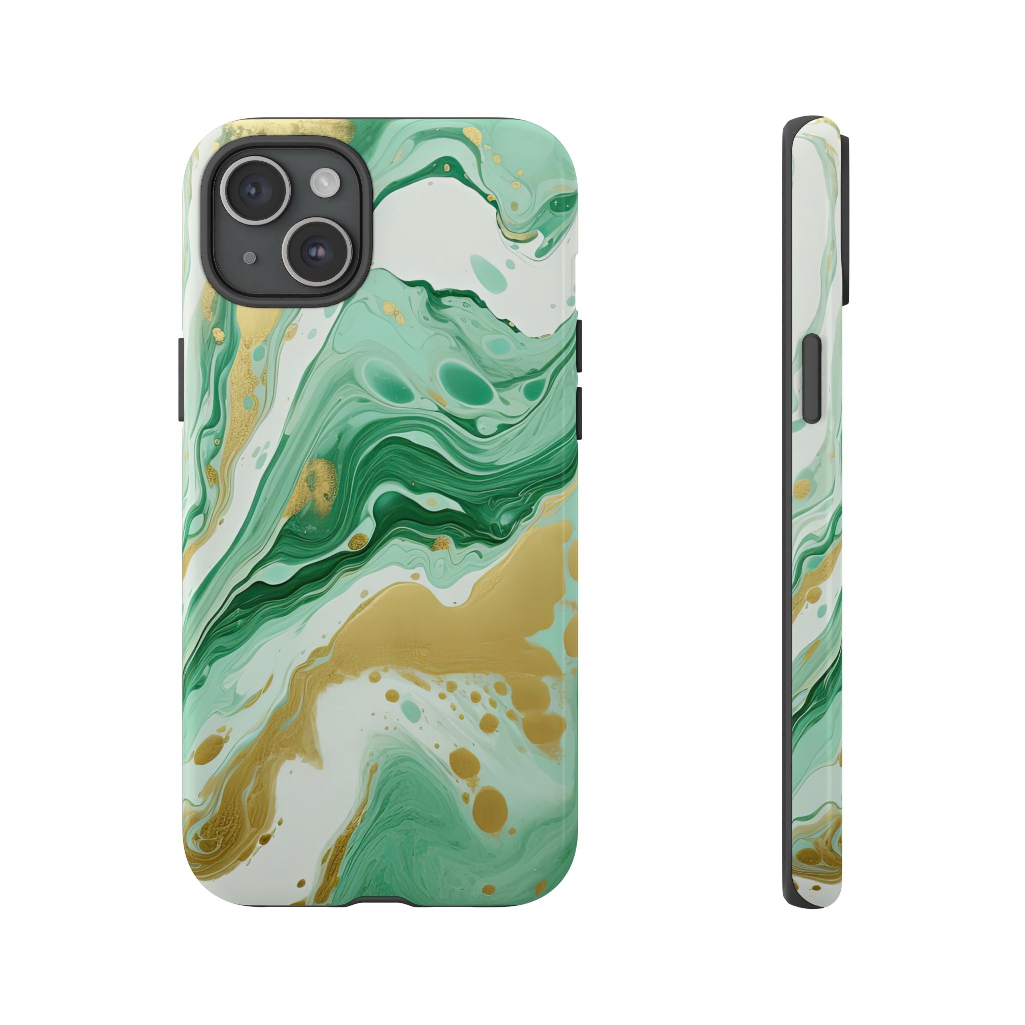 Emerald Gold Marble - Tough Guard Apple iPhone Case
