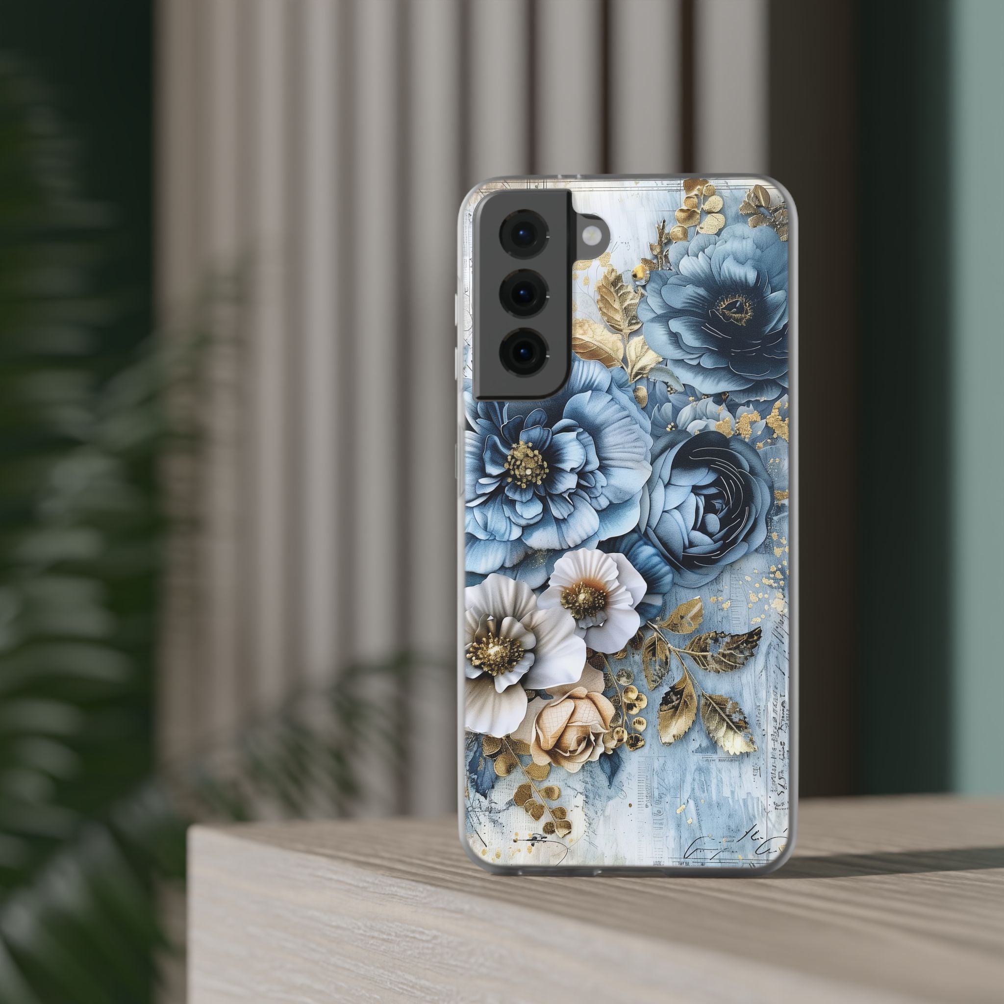 Blooming Blue Floral Bouquet Flexi Case - Samsung Galaxy Case
