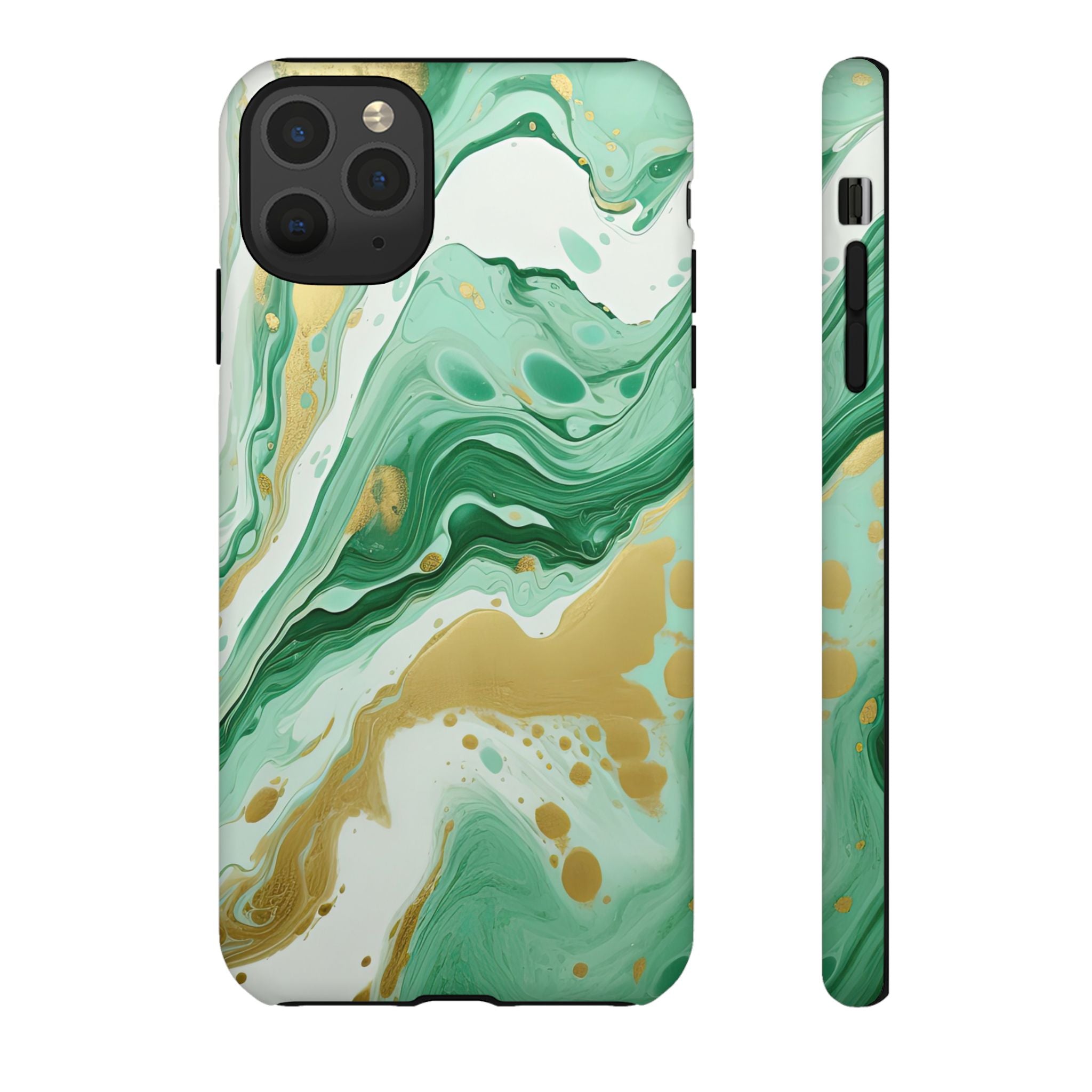Emerald Gold Marble - Tough Guard Apple iPhone Case