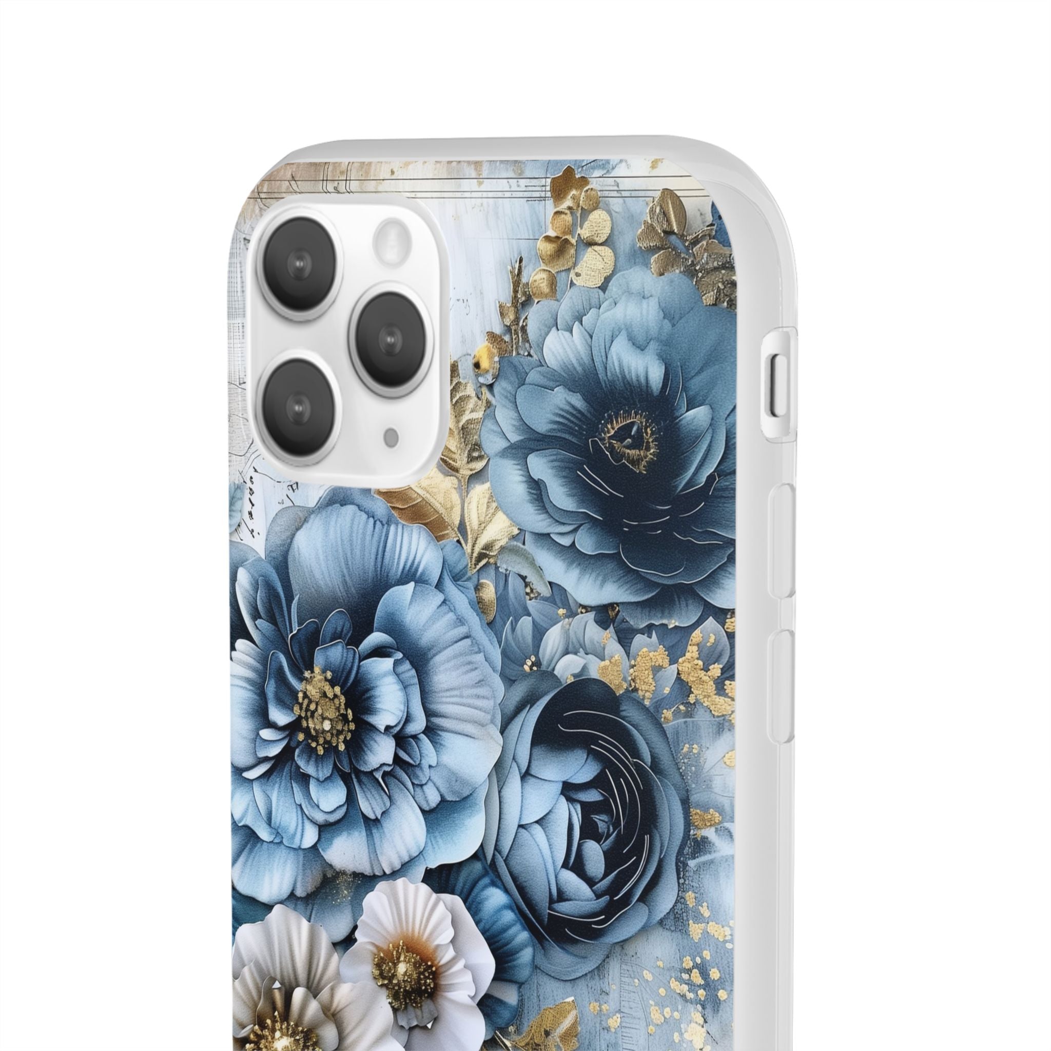 Blooming Blue Floral Bouquet Flexi Case - Apple iPhone Case