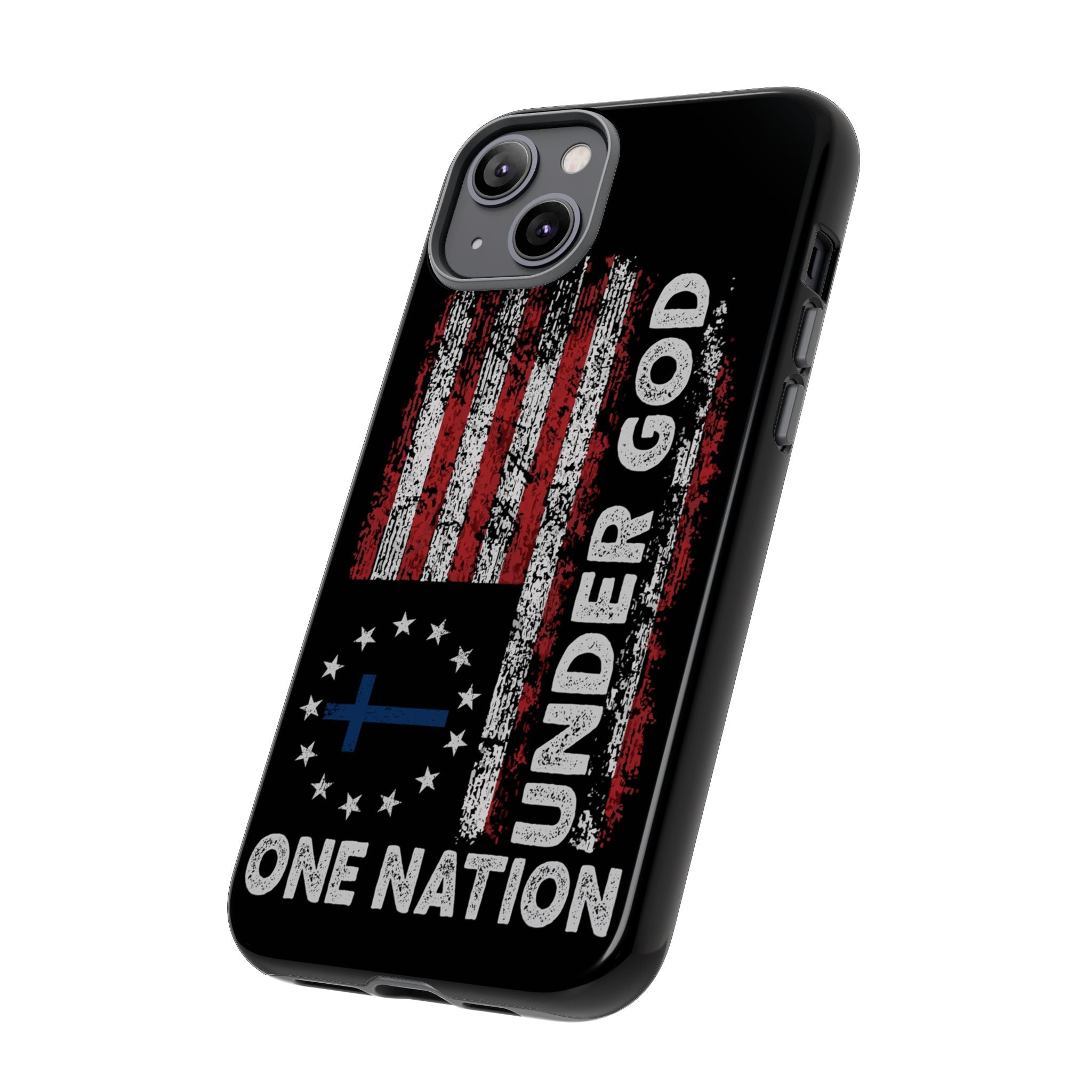 One Nation Under God American Flag - Tough Guard Apple iPhone Case