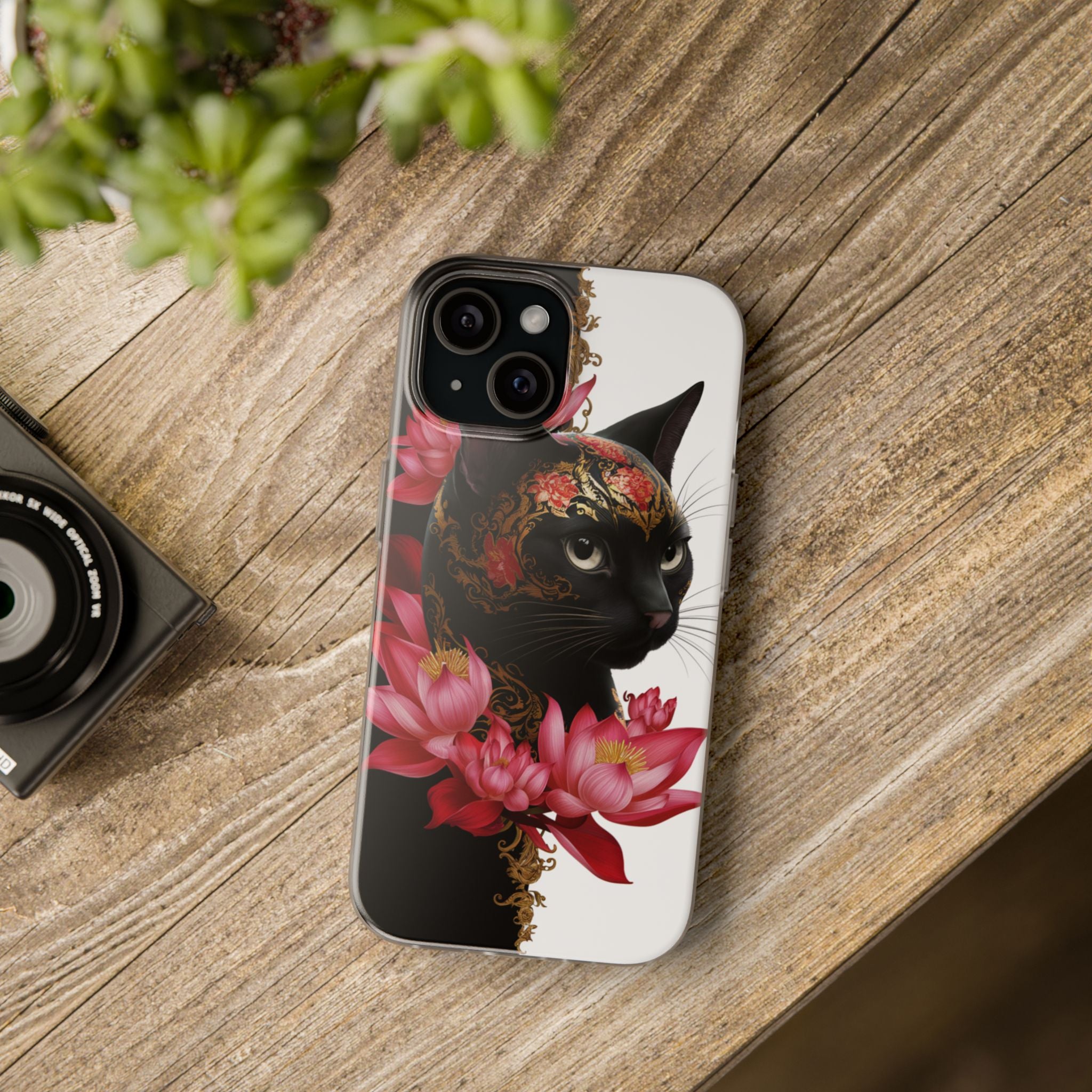 Yin & Yang Mystic Cat - Flexi Case Apple iPhone Case