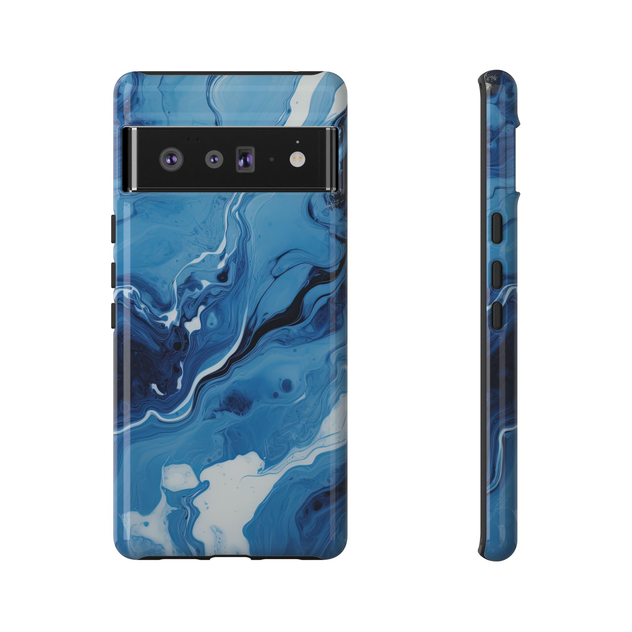 Blue Ocean Wave Marble - Tough Guard Google Pixel Case