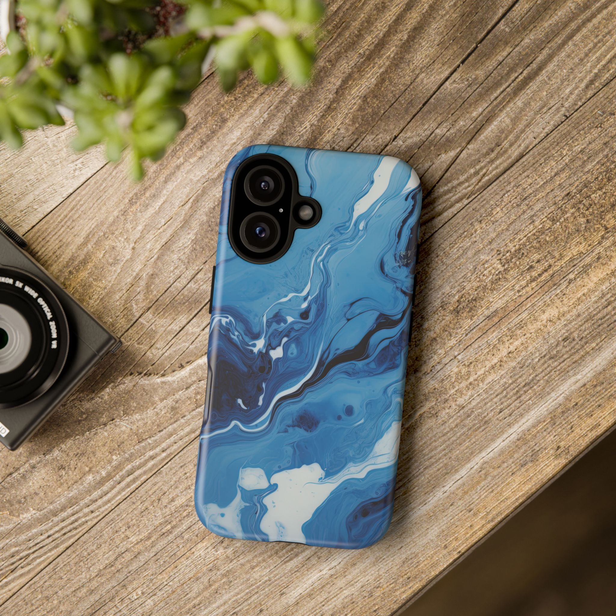 Blue Ocean Wave Marble - Tough Guard Apple iPhone Case