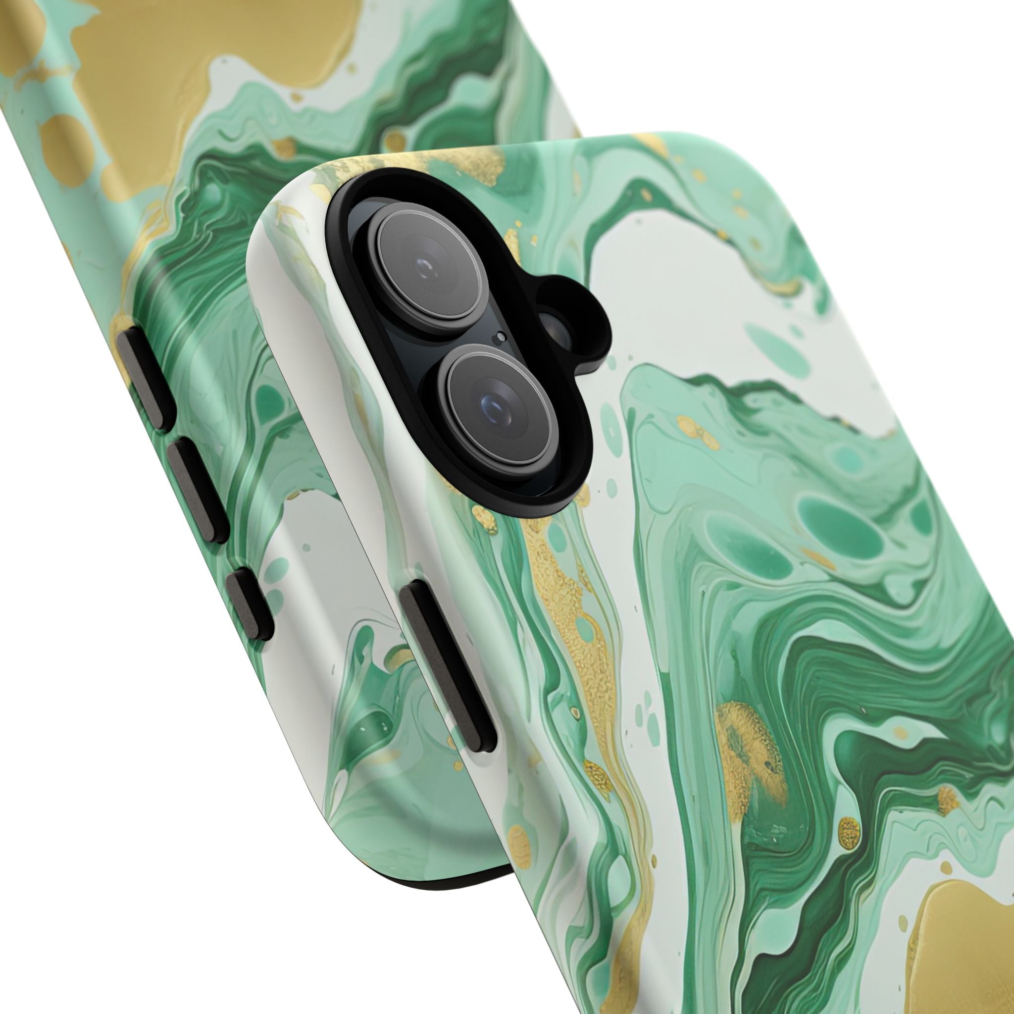 Emerald Gold Marble - Tough Guard Apple iPhone Case