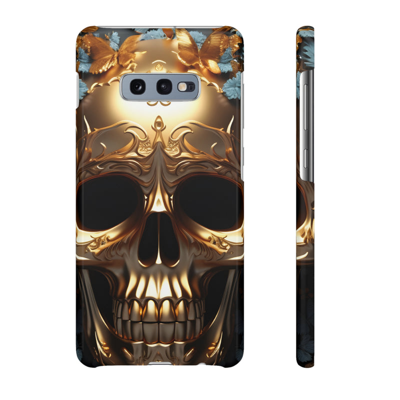 Golden Skull Floral & Butterflies Snap Case - Samsung Galaxy Case