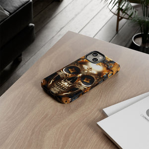 Golden Skull Floral Armor Tough Guard - Apple iPhone Case