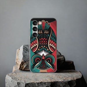 Majestic Haida Native American Owl - Flexi Case Samsung Galaxy Case
