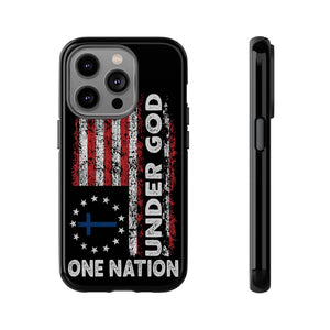 One Nation Under God American Flag - Tough Guard Apple iPhone Case