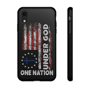One Nation Under God American Flag - Tough Guard Apple iPhone Case