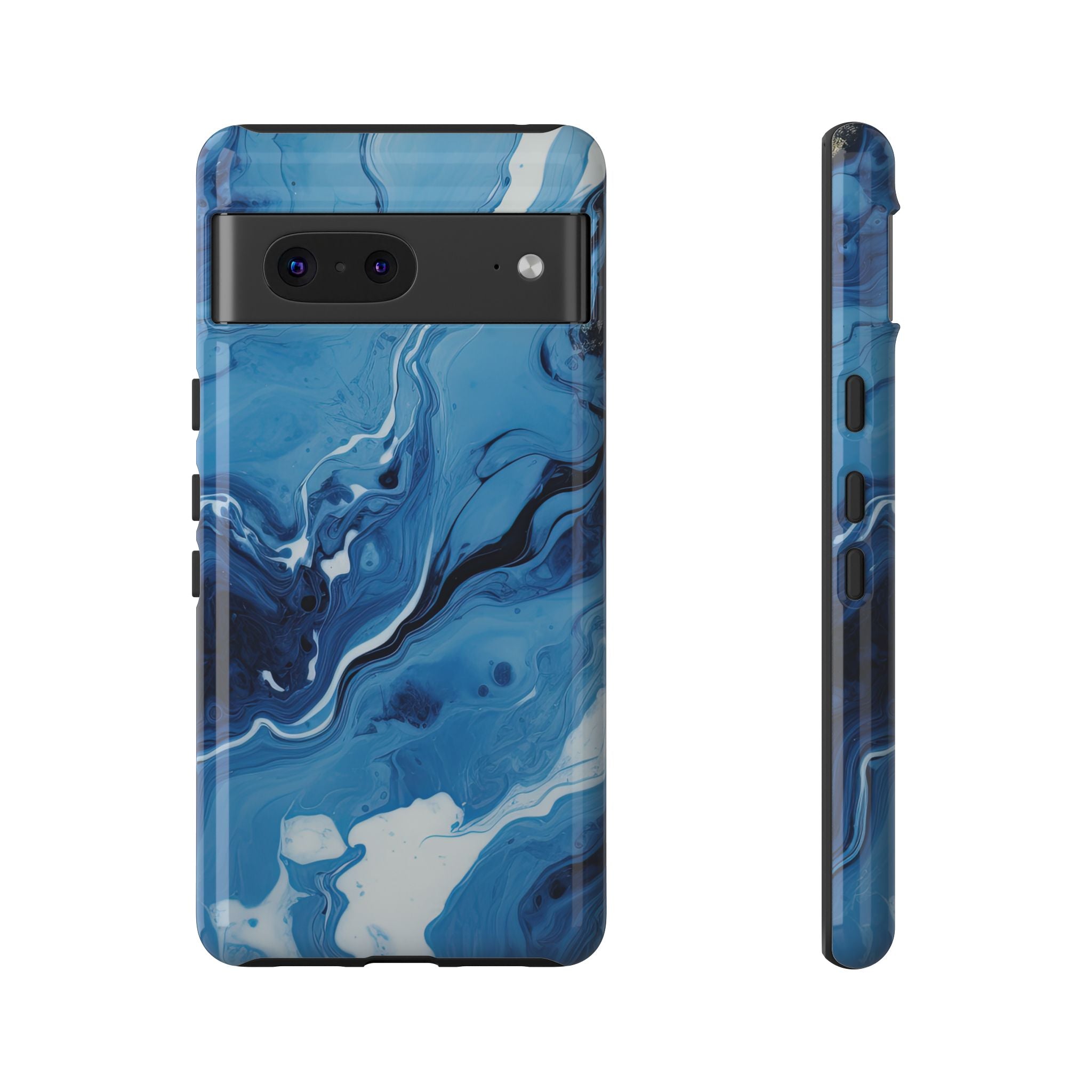 Blue Ocean Wave Marble - Tough Guard Google Pixel Case
