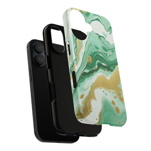 Emerald Gold Marble - Tough Guard Apple iPhone Case