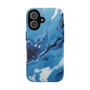 Blue Ocean Wave Marble - Tough Guard Apple iPhone Case