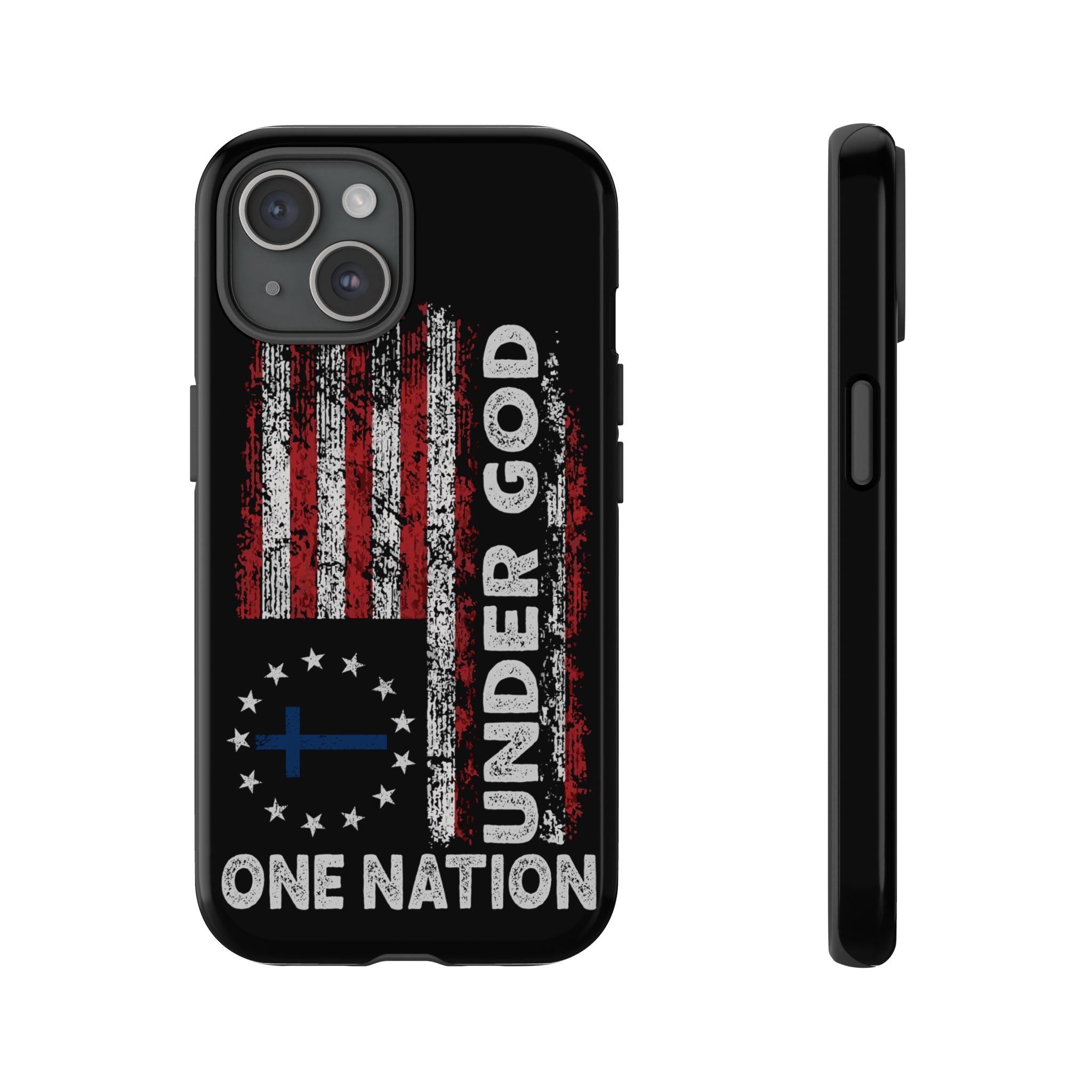 One Nation Under God American Flag - Tough Guard Apple iPhone Case