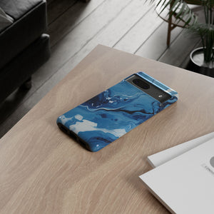 Blue Ocean Wave Marble - Tough Guard Google Pixel Case