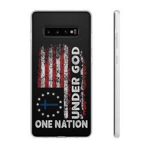 One Nation Under God American Flag - Flexi Case Samsung Galaxy Case
