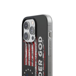 One Nation Under God American Flag - Flexi Case Apple iPhone Case