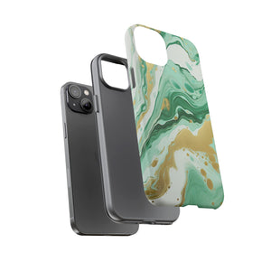 Emerald Gold Marble - Tough Guard Apple iPhone Case