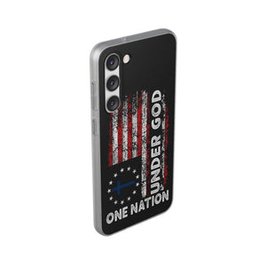 One Nation Under God American Flag - Flexi Case Samsung Galaxy Case