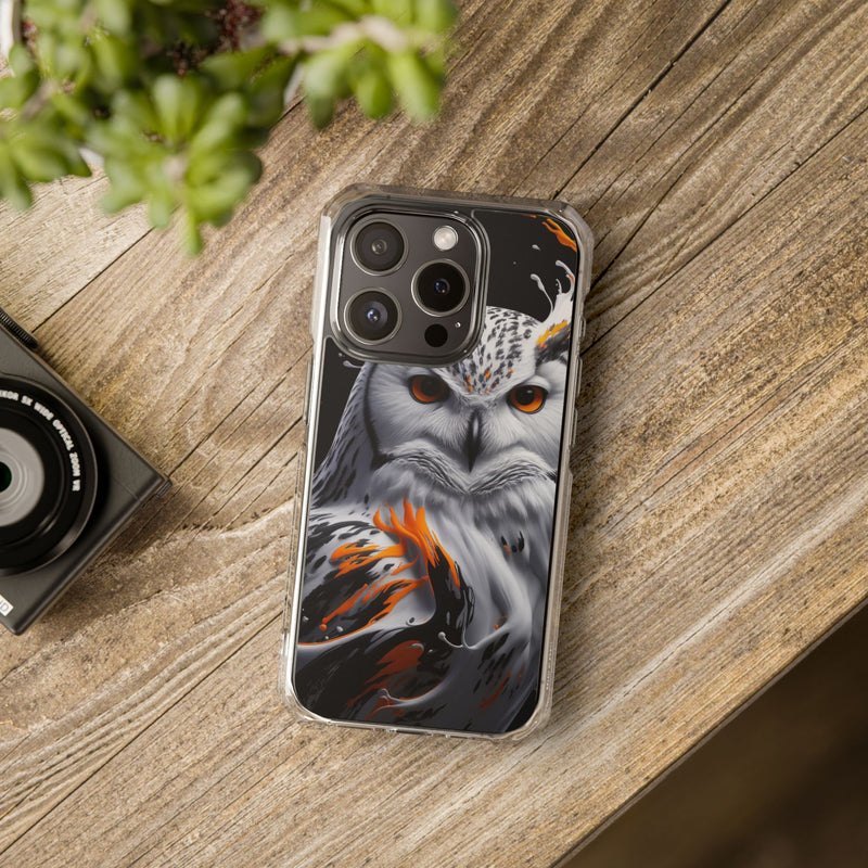 Majestic Mystic Whoo Guardian Owl - Magnetic Crystal Guard Apple iPhone Case