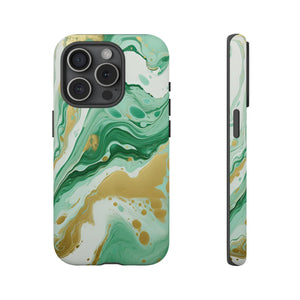 Emerald Gold Marble - Tough Guard Apple iPhone Case