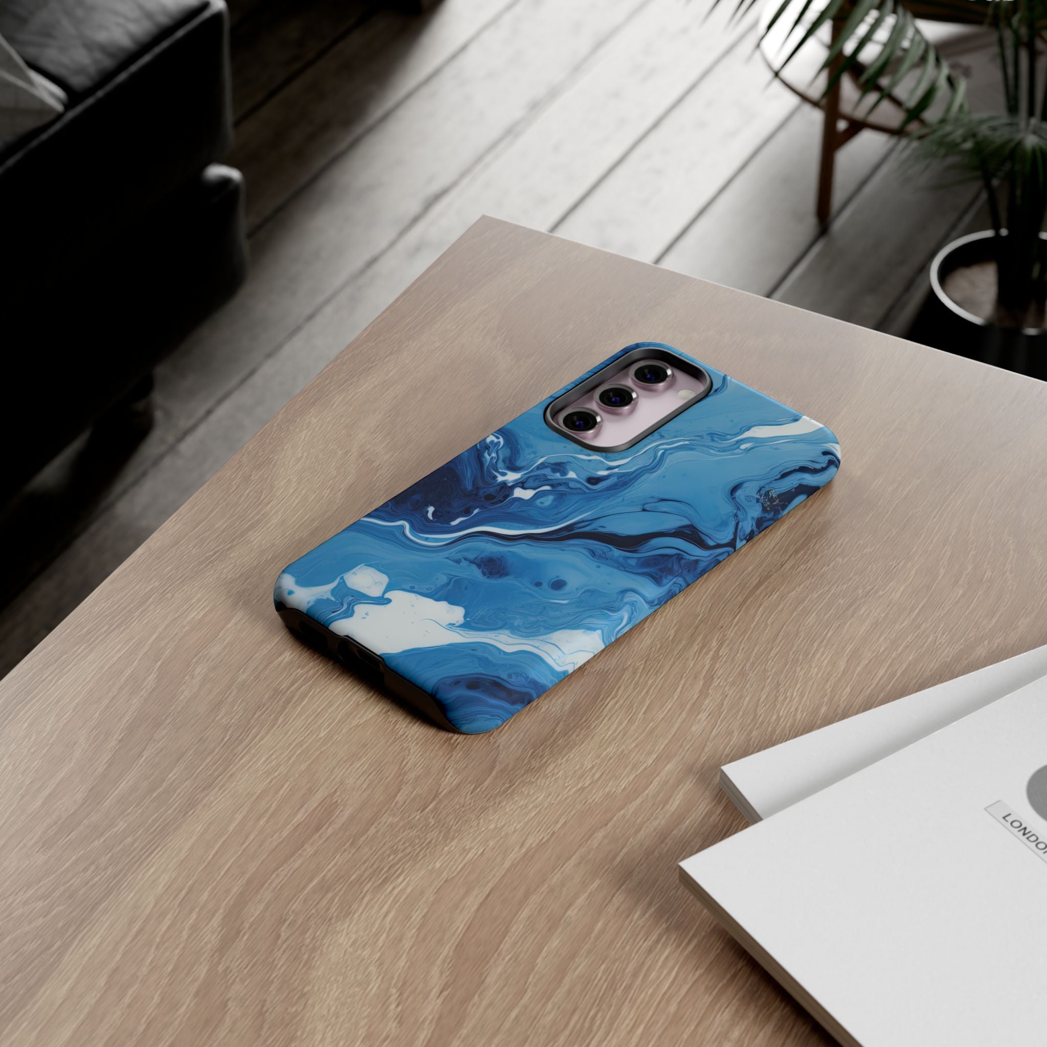 Blue Ocean Wave Marble - Tough Guard Samsung Galaxy Case