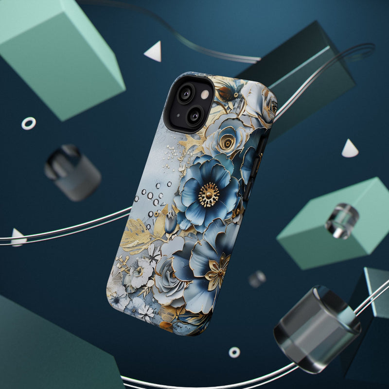 Blooming Blue Floral Bouquet - Impact Guard Apple iPhone Case
