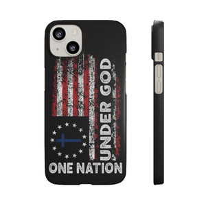 One Nation Under God American Flag - Snap Case Apple iPhone Case