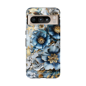 Blue Blooming Flowers - Tough Guard Google Pixel Case