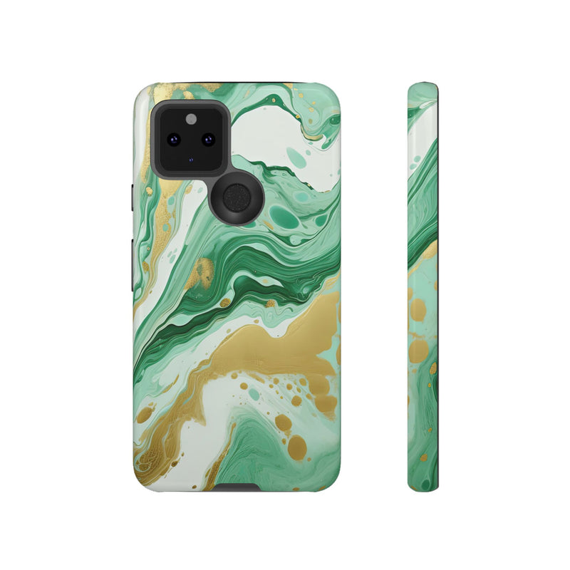 Emerald Gold Marble - Tough Guard Google Pixel Case