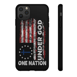 One Nation Under God American Flag - Tough Guard Apple iPhone Case