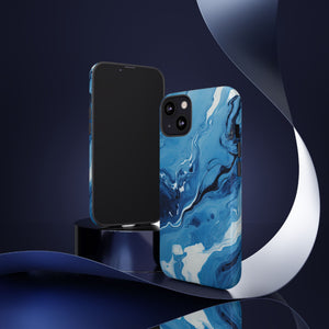 Blue Ocean Wave Marble - Tough Guard Apple iPhone Case