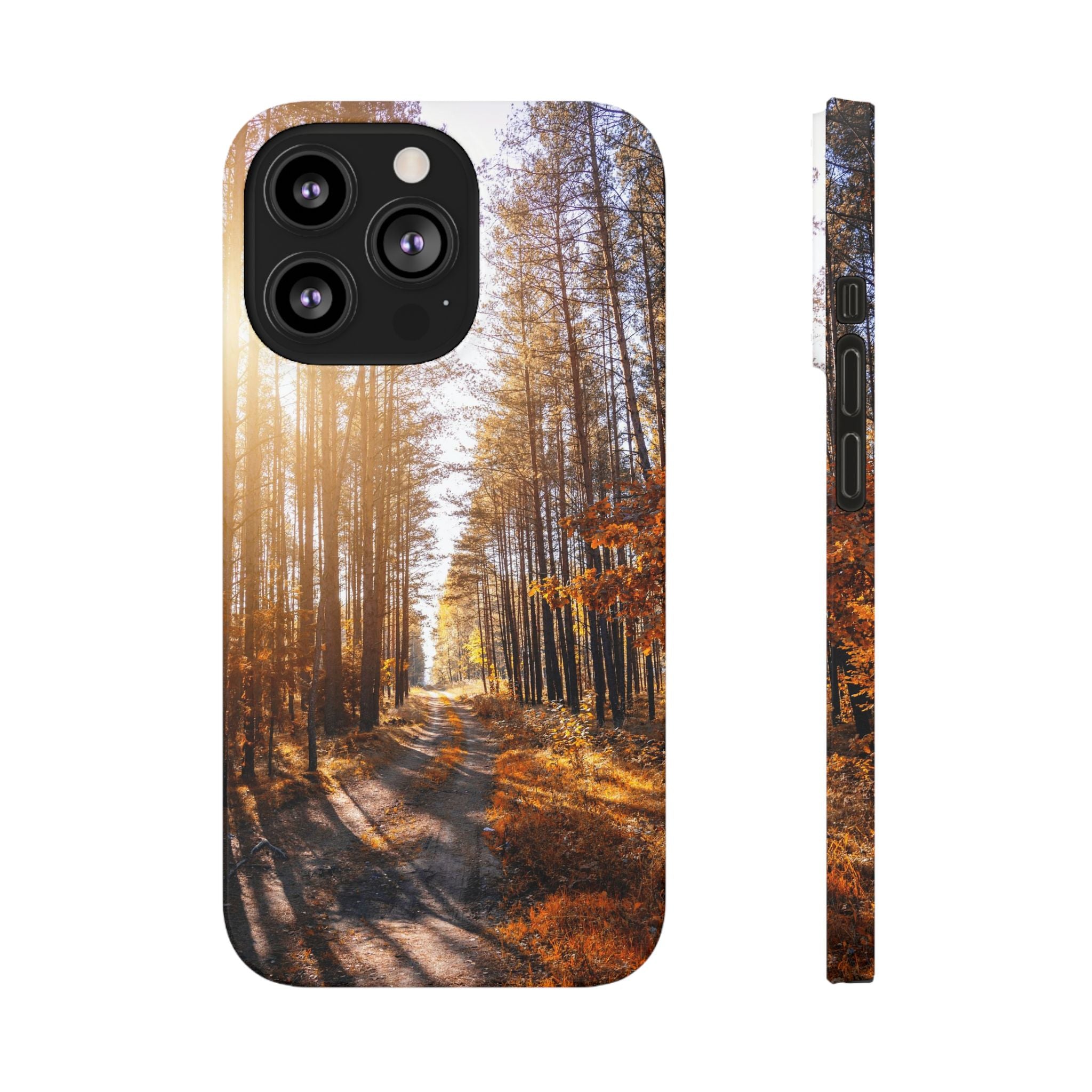 Autumn Forest Way - Slim Guard Apple iPhone Case