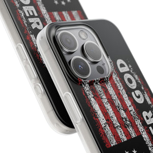 One Nation Under God American Flag - Flexi Case Apple iPhone Case