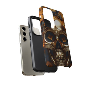 Golden Skull Floral Armor - Tough Guard Samsung Galaxy Case