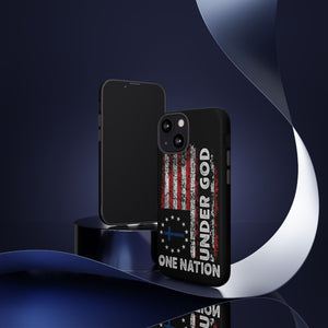 One Nation Under God American Flag - Tough Guard Apple iPhone Case