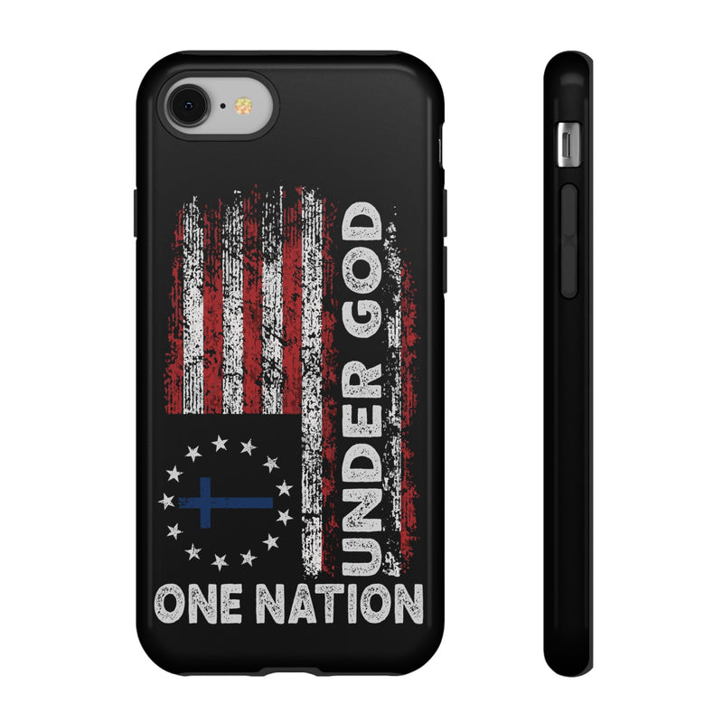 One Nation Under God American Flag - Tough Guard Apple iPhone Case