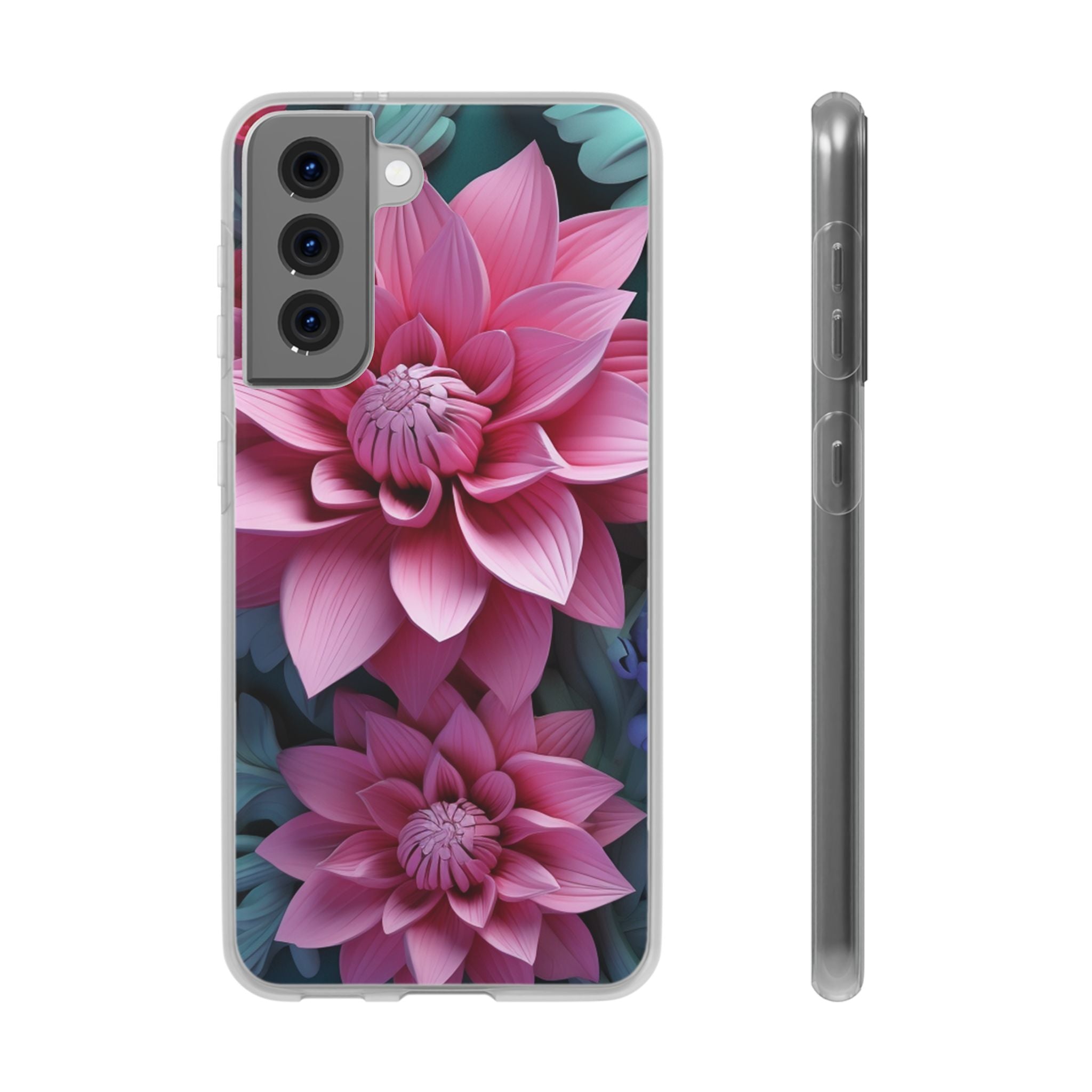 Tropical Pink Flower Flexi Case - Samsung Galaxy Case