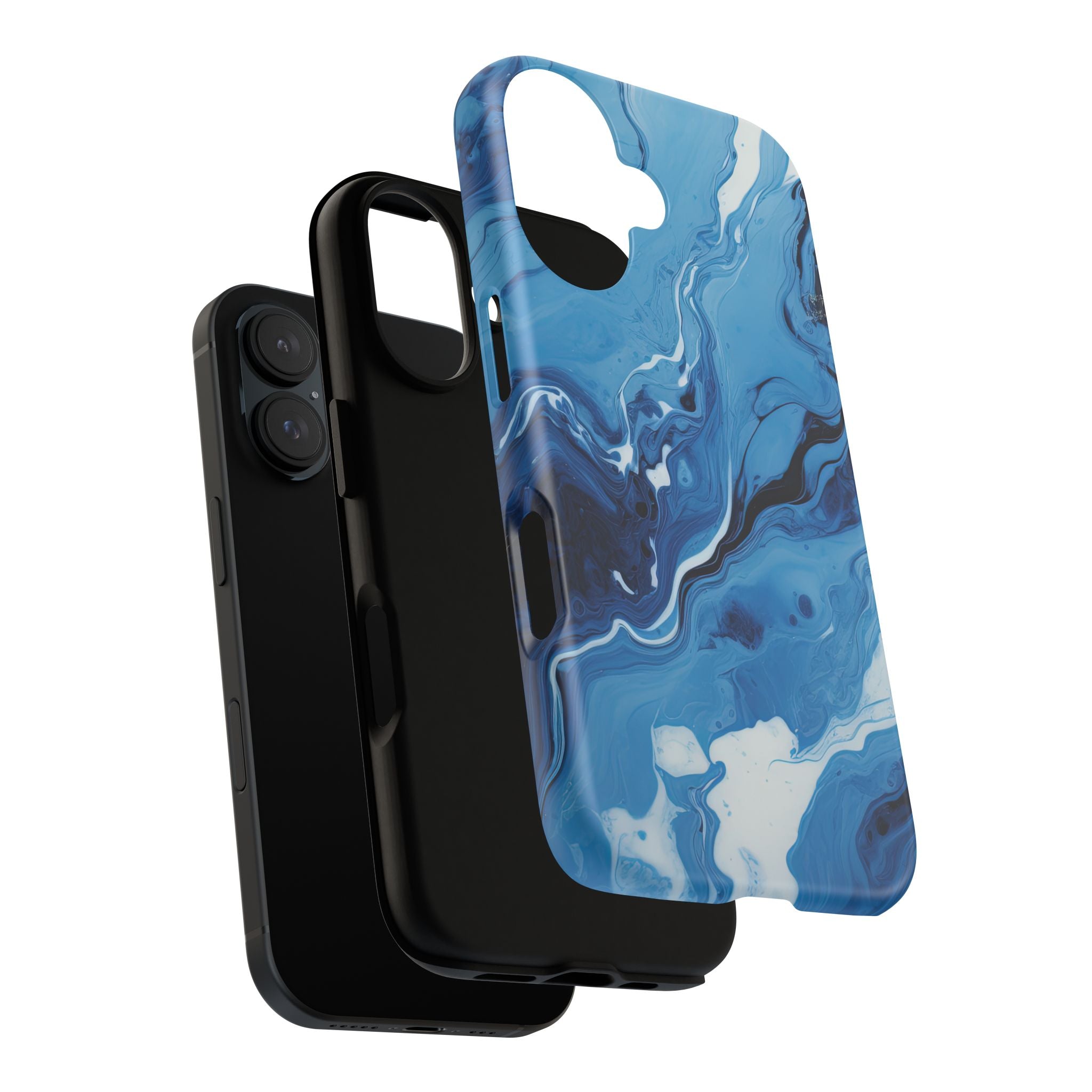 Blue Ocean Wave Marble - Tough Guard Apple iPhone Case