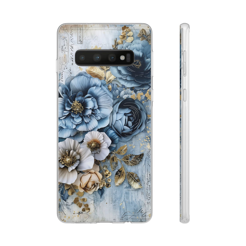 Blooming Blue Floral Bouquet Flexi Case - Samsung Galaxy Case