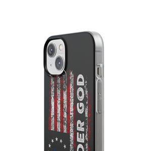One Nation Under God American Flag - Flexi Case Apple iPhone Case