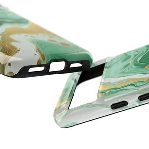 Emerald Gold Marble - Tough Guard Google Pixel Case