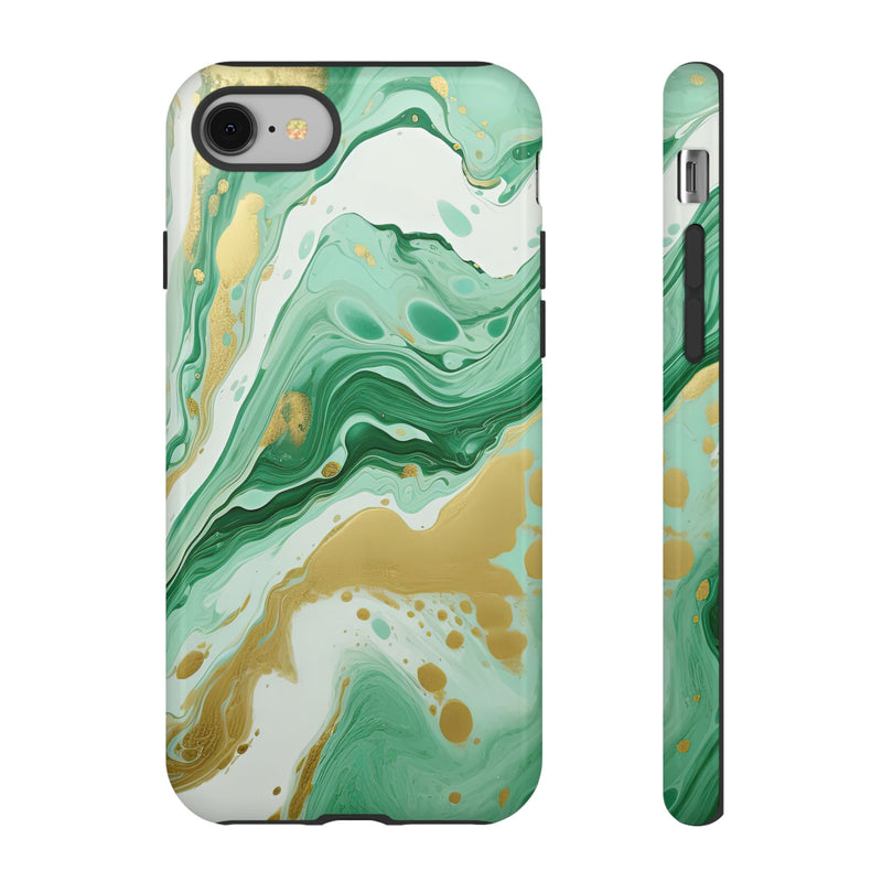 Emerald Gold Marble - Tough Guard Apple iPhone Case