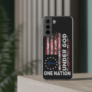 One Nation Under God American Flag - Flexi Case Samsung Galaxy Case