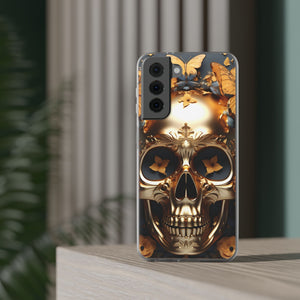 Golden Skull Floral Armor Flexi Case - Samsung Galaxy Case