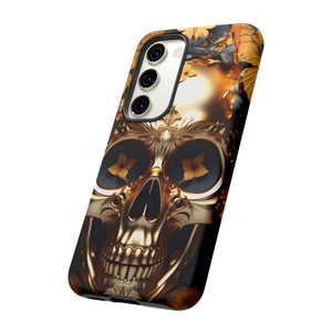 Golden Skull Floral Armor - Tough Guard Samsung Galaxy Case