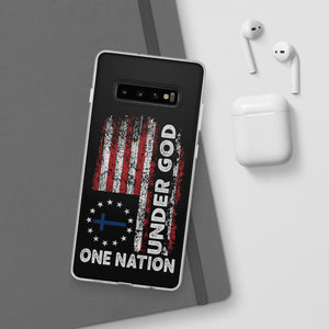 One Nation Under God American Flag - Flexi Case Samsung Galaxy Case