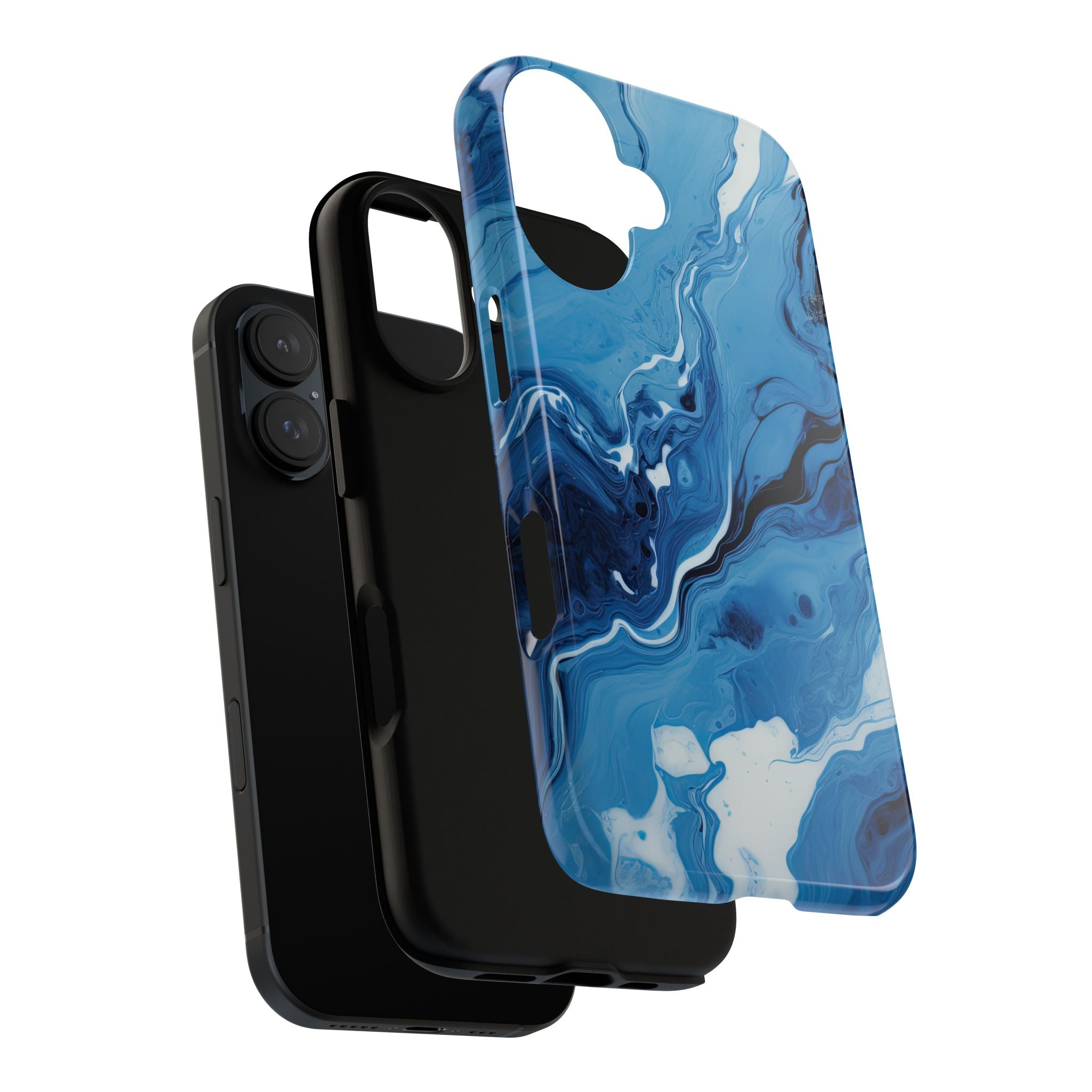 Blue Ocean Wave Marble - Tough Guard Apple iPhone Case